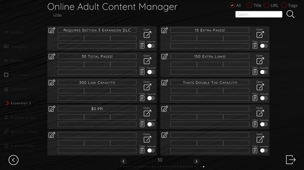 Online Adult Content Manager - Section Expansion 3 Link Extension