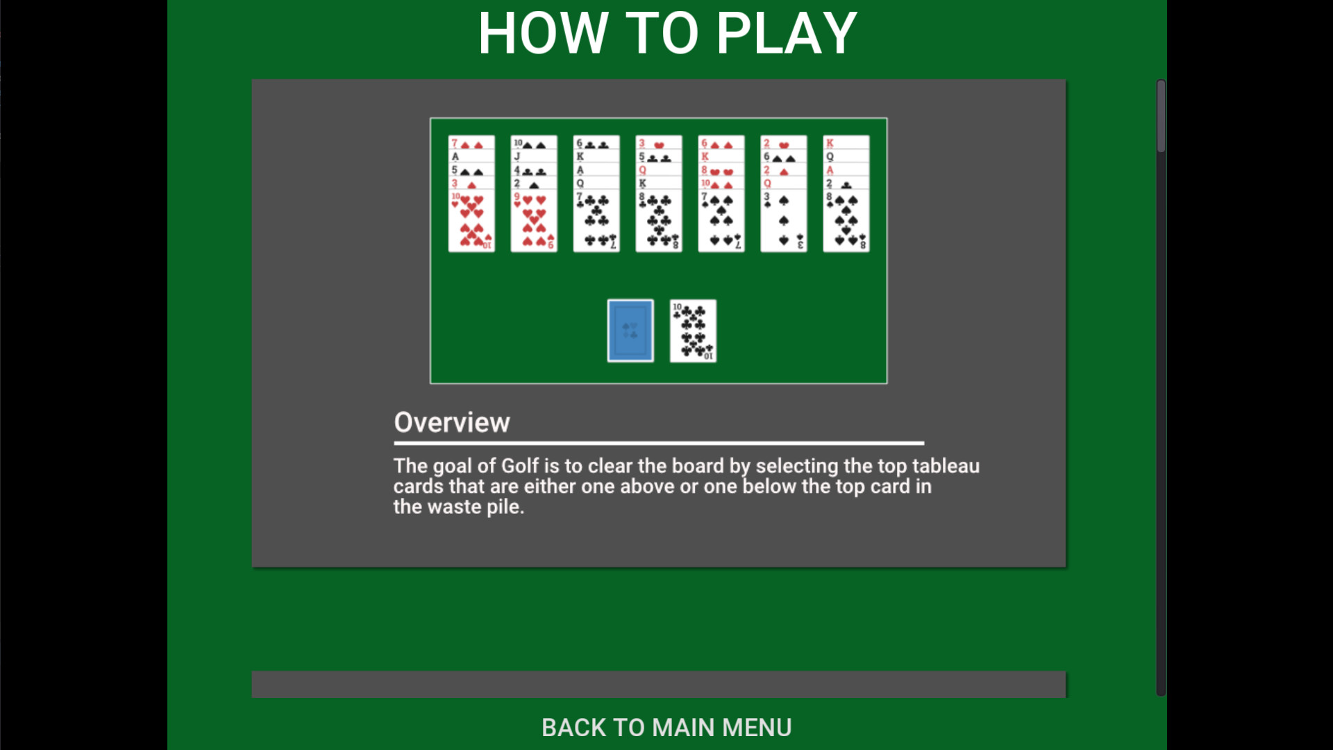 Golf Solitaire Simple screenshot #19