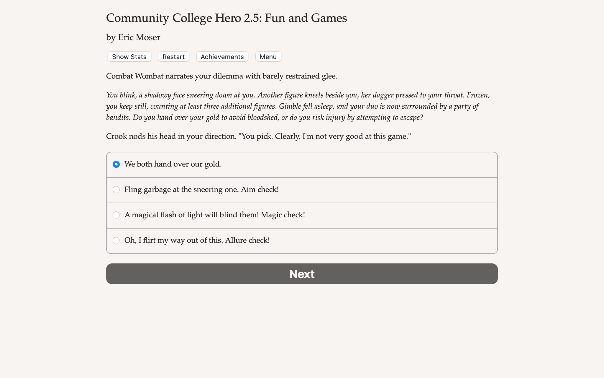 Community College Hero: Fun and Games