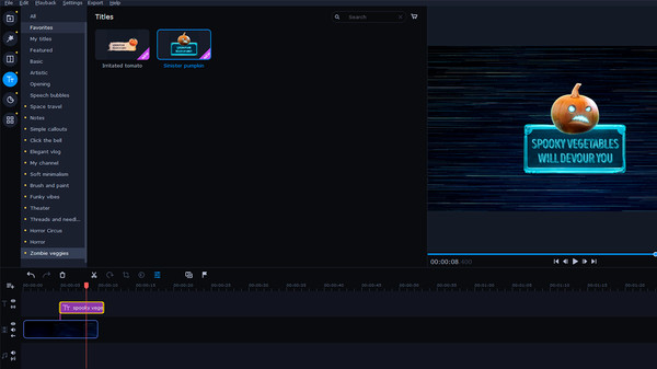 Movavi Video Editor Plus 2022 - Horror Stories Set screenshot 2