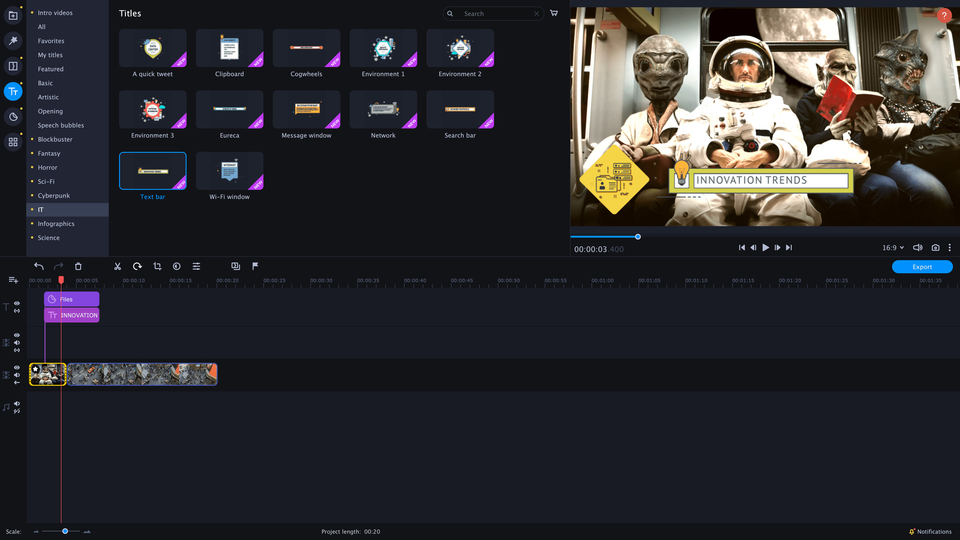 Movavi Video Editor Plus 2022 - Technology Set Featured Screenshot #1