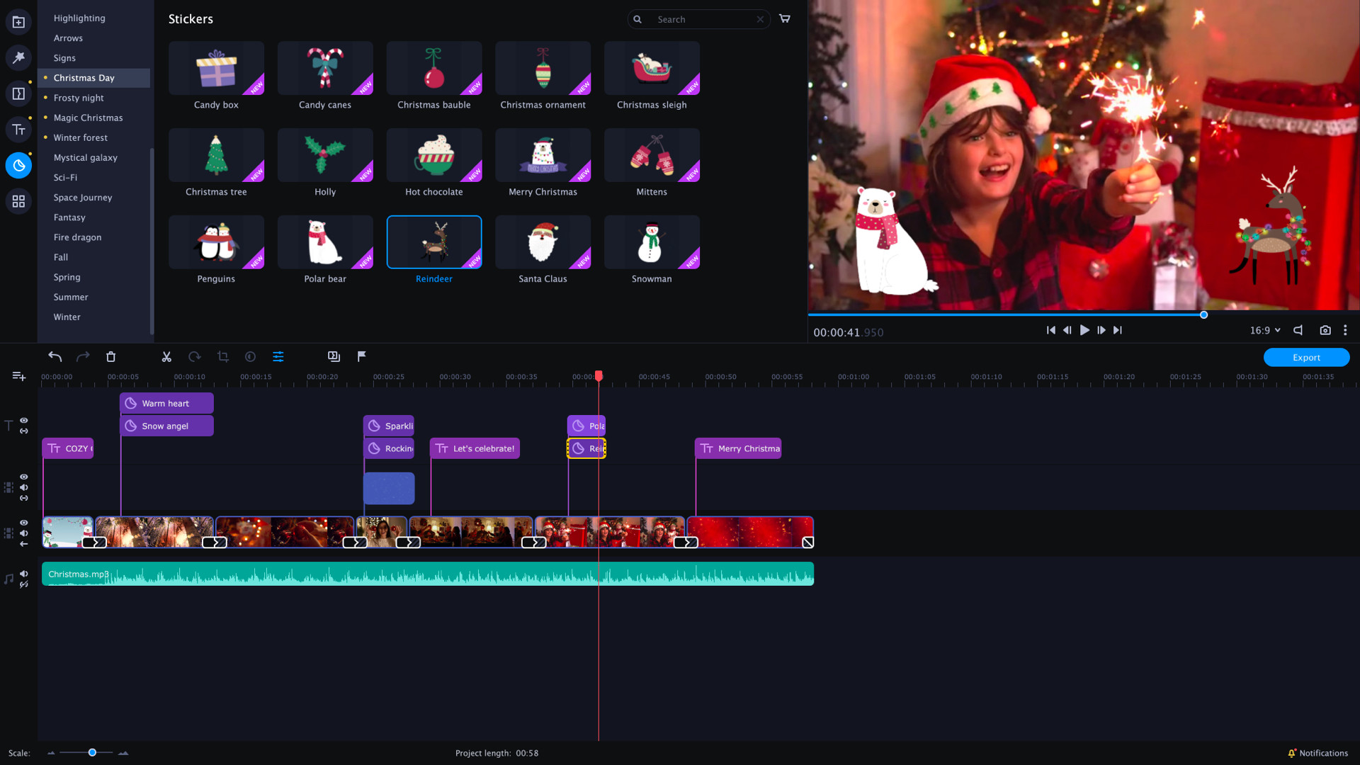 Movavi Video Editor Plus 2022 - Christmas Party Set Featured Screenshot #1