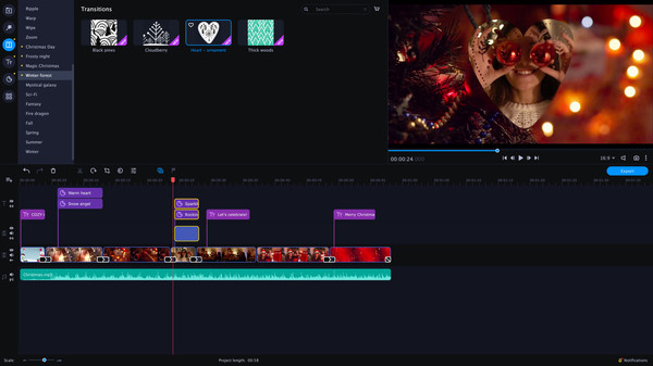 Movavi Video Editor Plus 2022 - Christmas Party Set screenshot 5