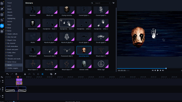 Movavi Video Suite 2022 - Horror Stories Set screenshot 2
