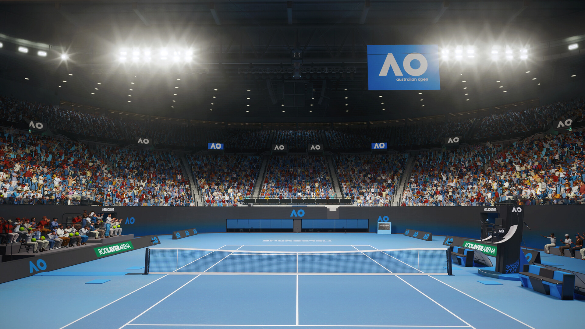 Selecting a tennis racket from an array of stylish equipment in TopSpin 2K25.