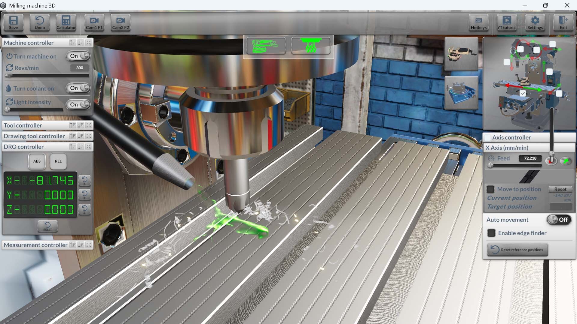 Milling machine simulator screenshot #4