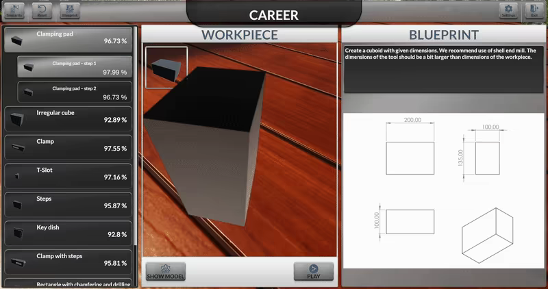 Milling machine simulator video 4