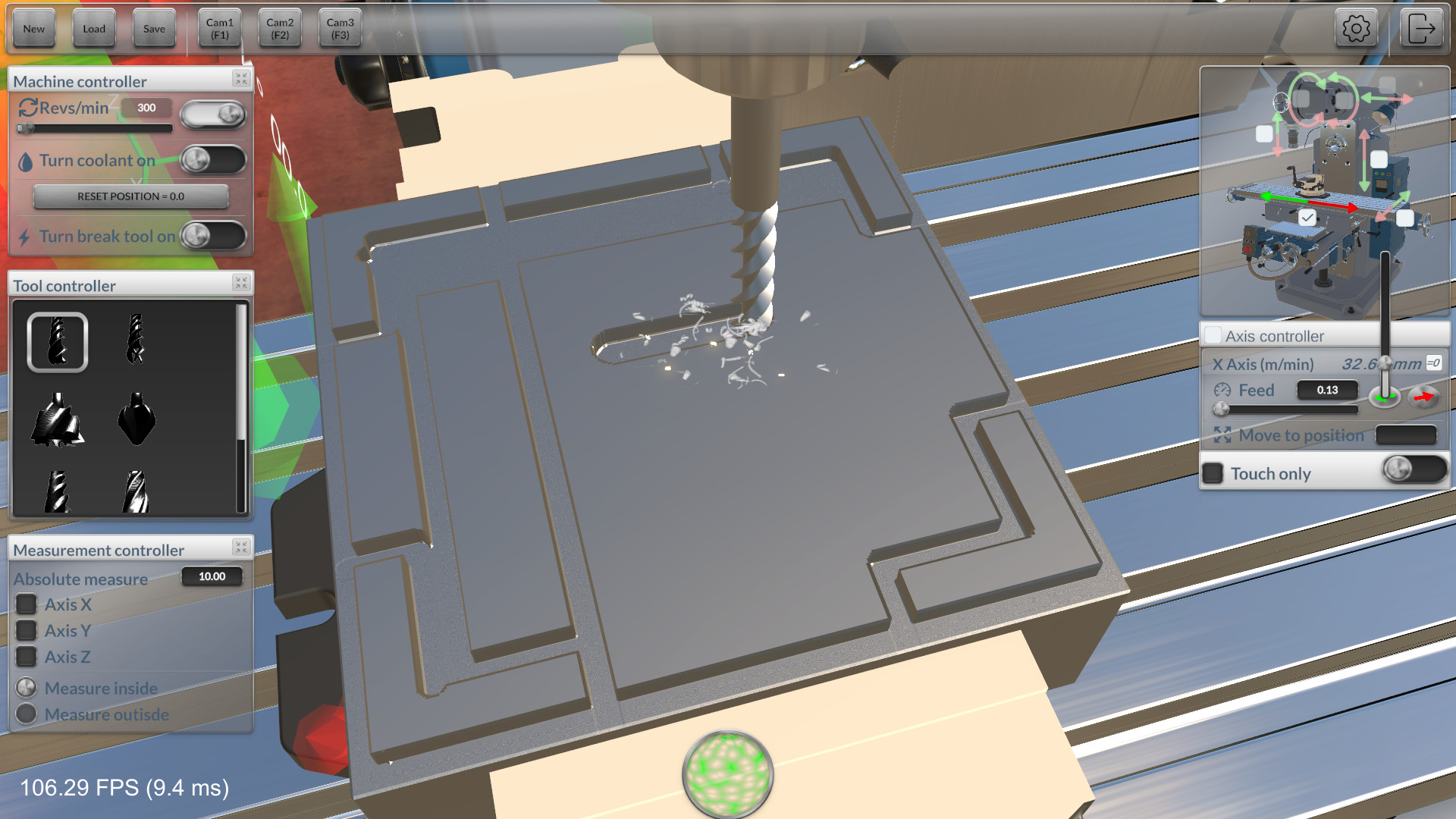 Milling machine simulator PC gameplay screenshot 2 of 6