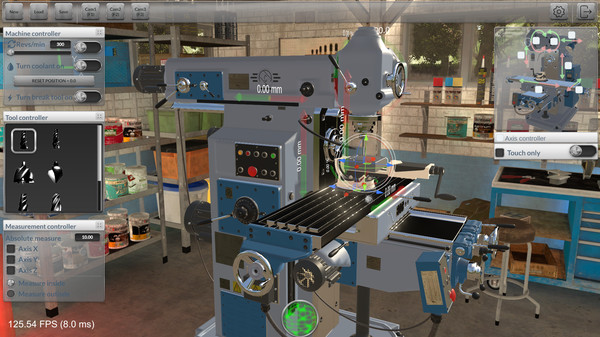 Milling machine simulator