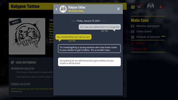 French Crime Detective Game.