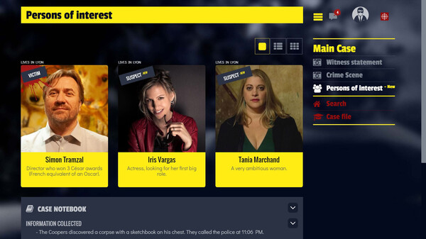 French Crime Detective Game.