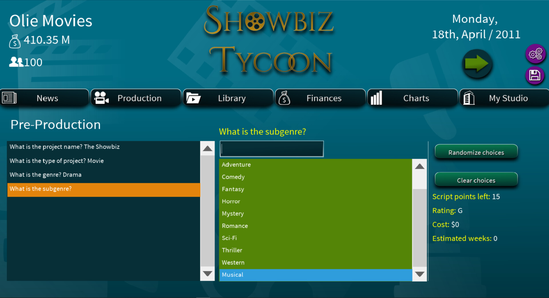 Showbiz Tycoon screenshot 12