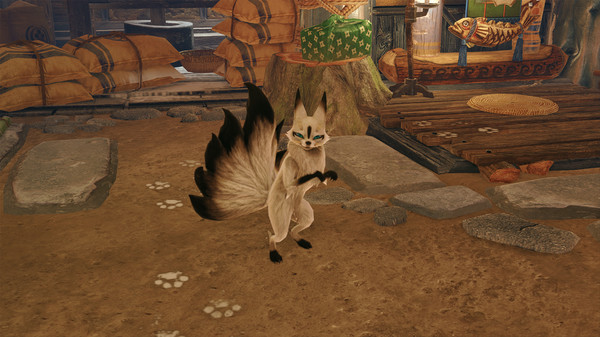 MONSTER HUNTER RISE - "Nine Tails" Palico layered armor set