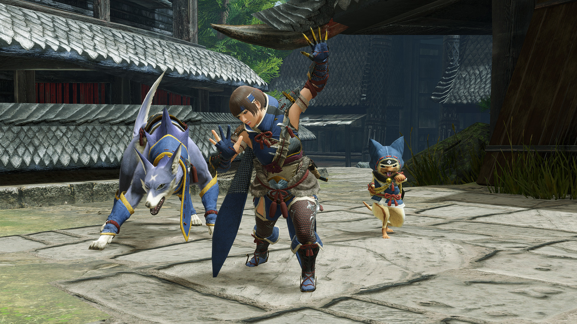 MONSTER HUNTER RISE - "Using the Wall" Pose Set Featured Screenshot #1