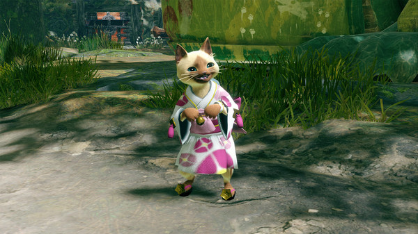 MONSTER HUNTER RISE - "F Floral Yukata" Palico layered armor piece