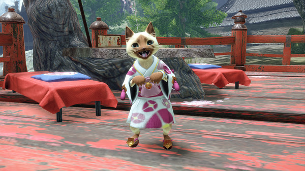 MONSTER HUNTER RISE - "F Floral Yukata" Palico layered armor piece