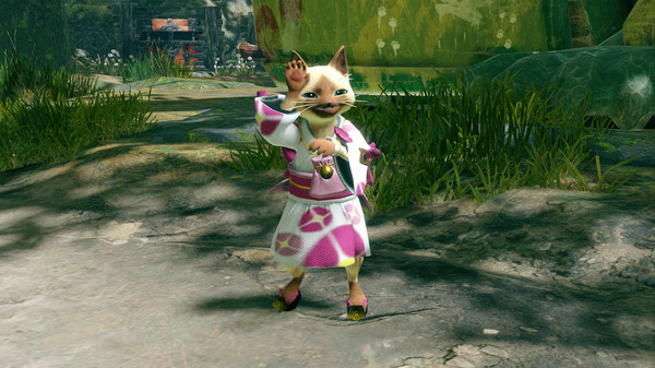 MONSTER HUNTER RISE - "F Floral Yukata" Palico layered armor piece