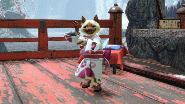 MONSTER HUNTER RISE - "F Floral Yukata" Palico layered armor piece