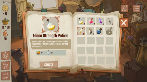 Screenshot z Nora: The Wannabe Alchemist