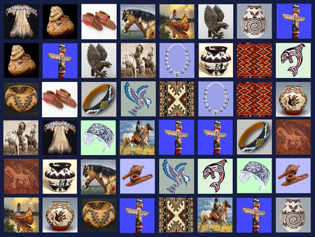 Memory Lost-Pairs - Native Americans (& Gems)