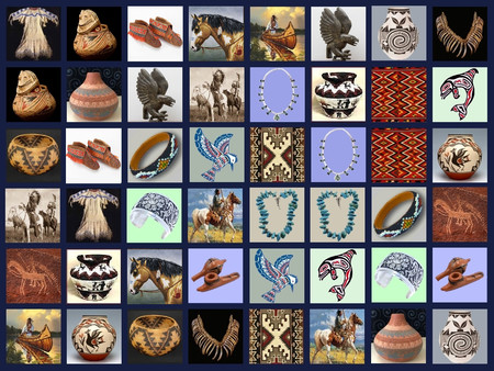 Memory Lost-Pairs - Native Americans (& Gems)