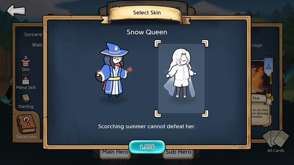3 Minute Heroes - Snow Queen (Sorcerer Skin)