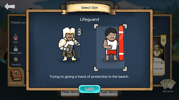 3 Minute Heroes - Lifeguard (Paladin Skin)