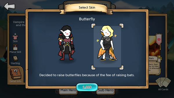 3 Minute Heroes - Butterfly (Vampire Skin)