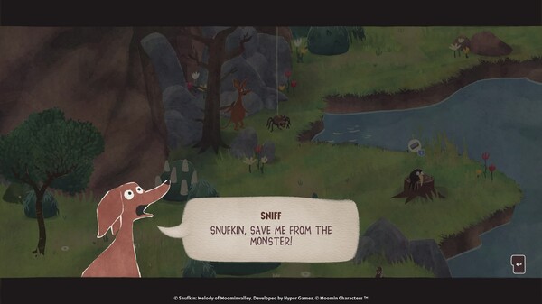 Screenshot z Snufkin: Melody of Moominvalley