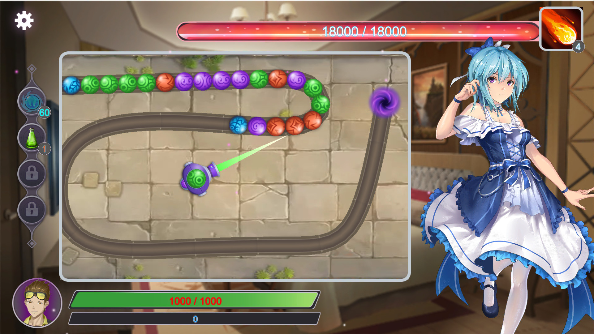 screenshot of 祖玛少女/Zuma Girls 4