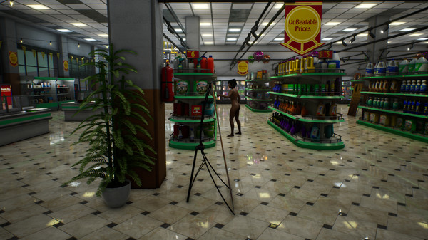 Screenshot of Girls Shop gameplay showing in-action mechanics
