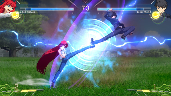 Screenshot z MELTY BLOOD: TYPE LUMINA - Aoko Aozaki Round Announcements