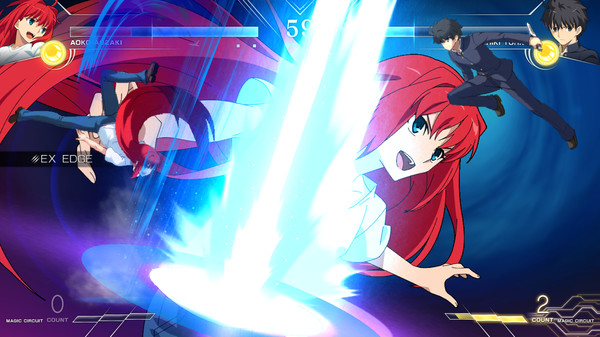 Screenshot z MELTY BLOOD: TYPE LUMINA - Aoko Aozaki Round Announcements