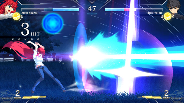 Screenshot z MELTY BLOOD: TYPE LUMINA - Aoko Aozaki Round Announcements