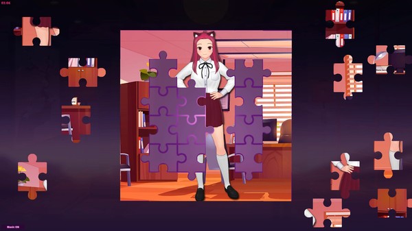 Anime Jigsaw Girls - Office screenshot 2