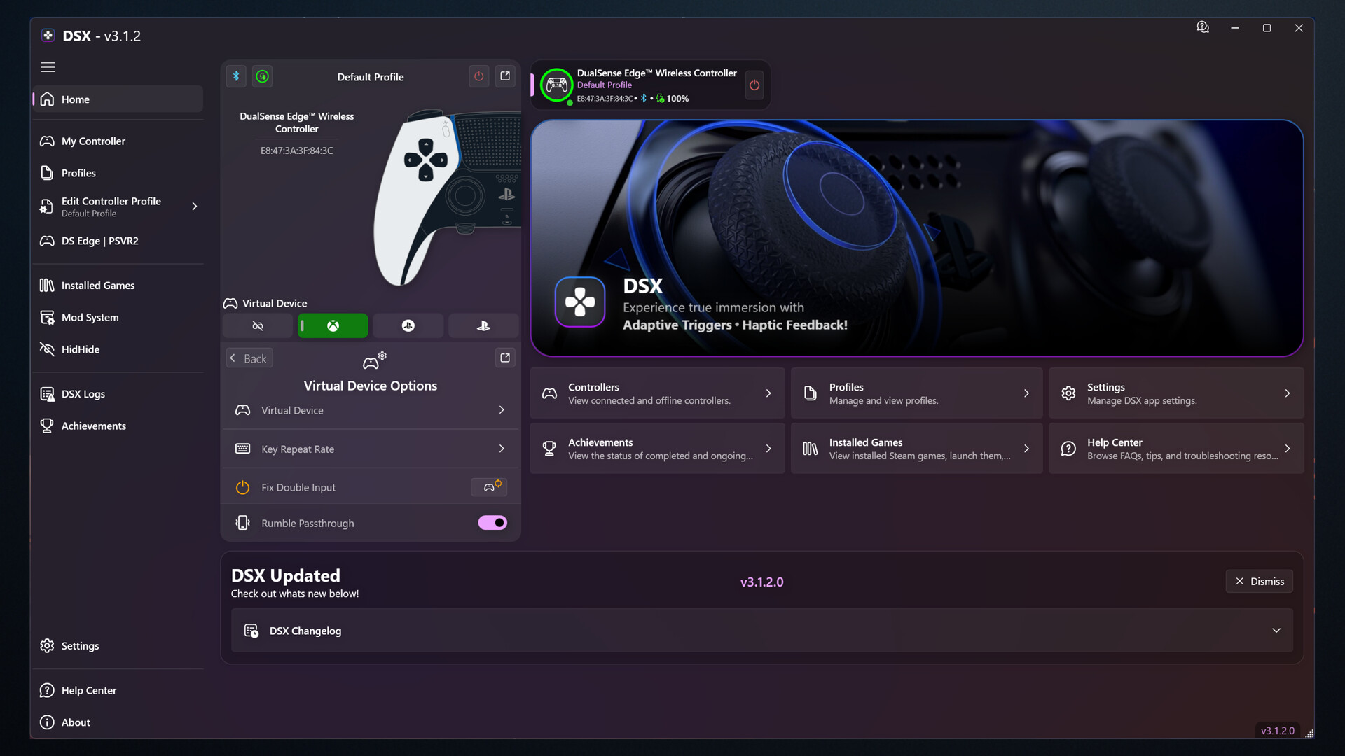 DSX screenshot 2