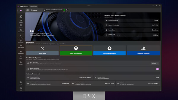 DSX screenshot 1