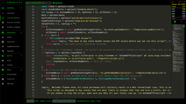 Bitburner Screenshot