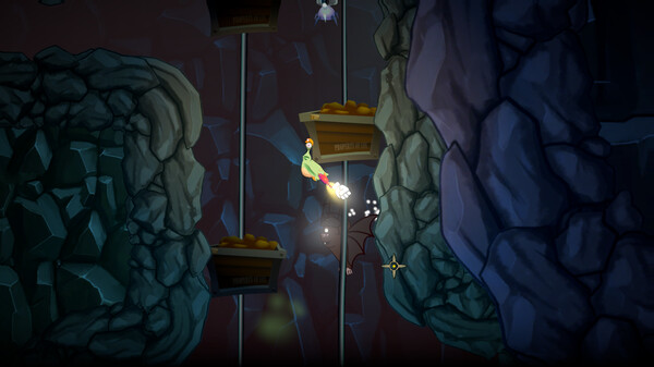 Screenshot z Kickback Slug: Cosmic Courier