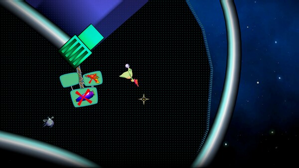 Screenshot z Kickback Slug: Cosmic Courier