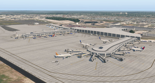 X-Plane 11 - Add-on: Verticalsim - KMSY - New Orleans International Airport XP — скриншот 13