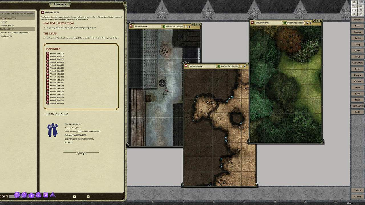 Fantasy Grounds - Pathfinder RPG - GameMastery Map Pack: Ambush Sitesのスクリーンショット 1