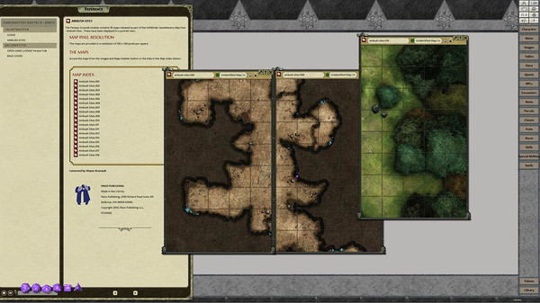 Fantasy Grounds - Pathfinder RPG - GameMastery Map Pack: Ambush Sites