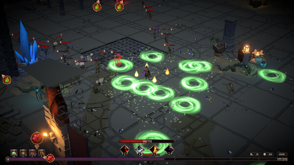 Screenshot of Pact of the Ancients - 3D Bara Survivors gameplay showing in-action mechanics
