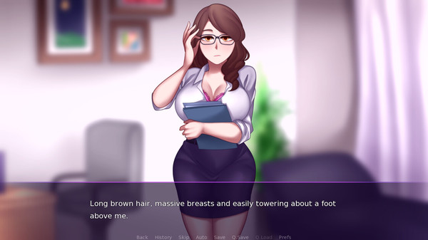 Screenshot of My Therapist is a Futanari gameplay showing in-action mechanics