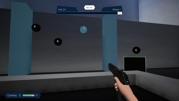 Screenshot of Aim God gameplay showing in-action mechanics