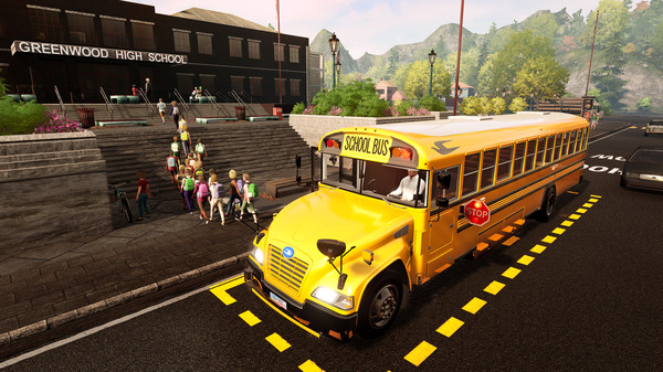 Bus Simulator 21 Next Stop - Official School Bus Extension — скриншот 7