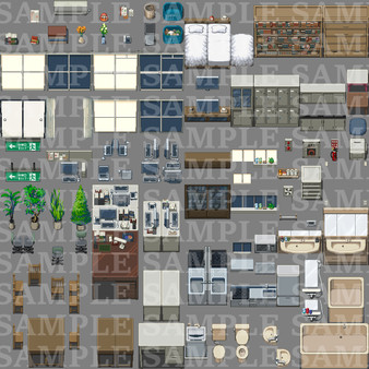 RPG Maker MZ - DorapixelMapChips - Modern JP Interiors