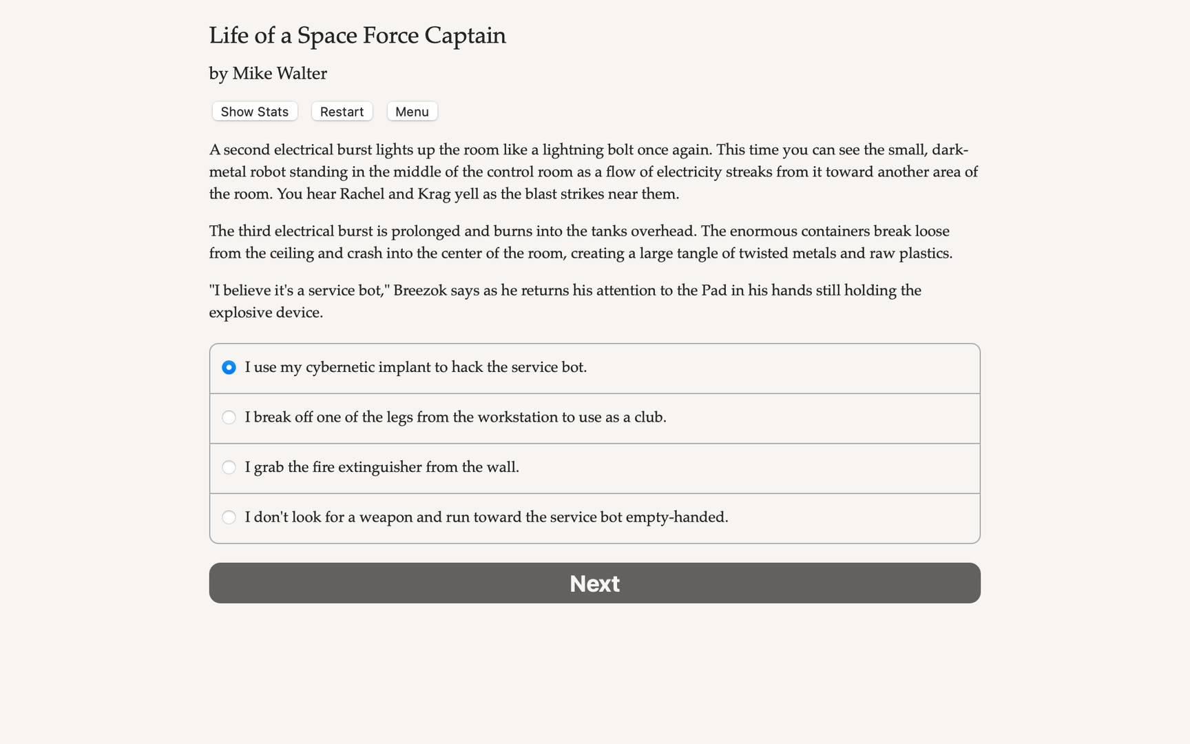 #4. Life of a Space Force Captain (Steam) 由: Hosted Games