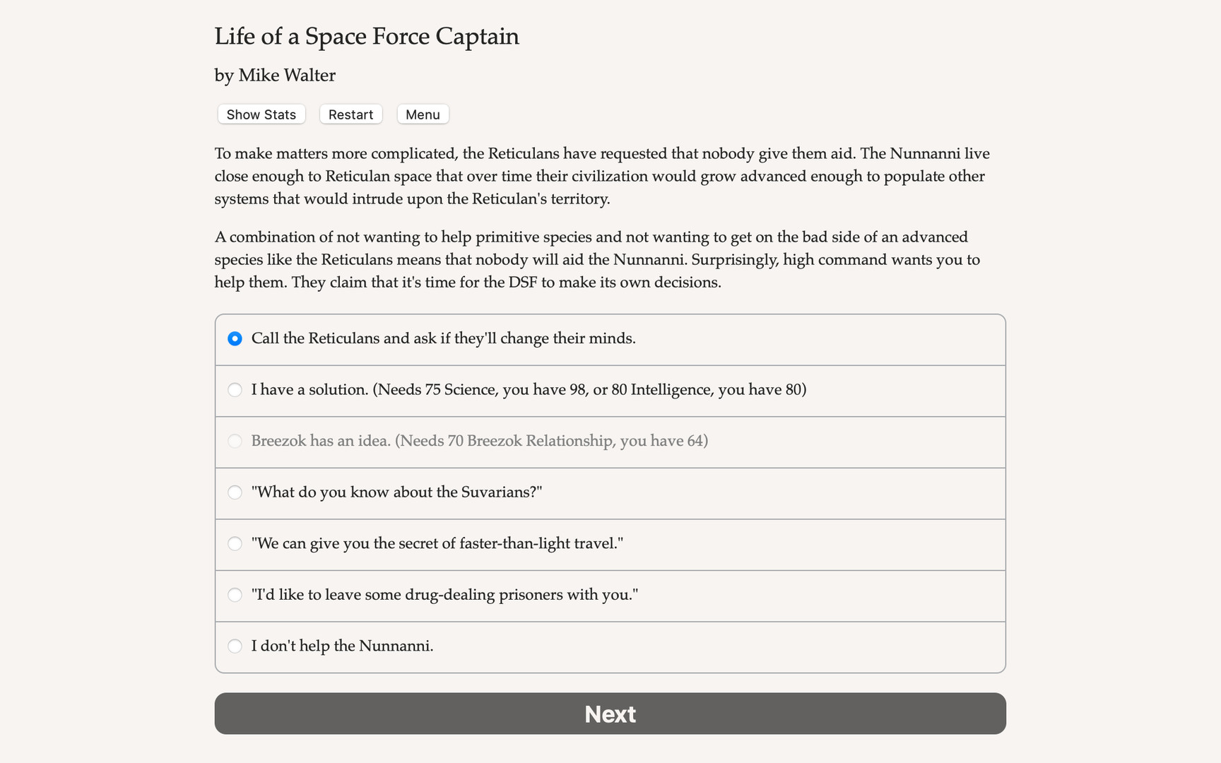 #6. Life of a Space Force Captain (Steam) 由: Hosted Games